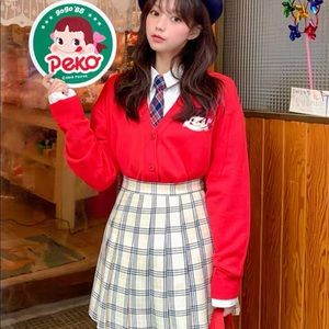 Chuu X Pinko red cardigan